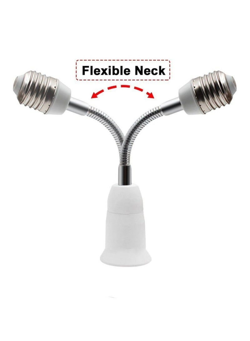 4 Pack E27 Flexible Light Bulb Socket Extender, 7.8-inch Adjustable Edison Bulb Adapter for Home Lighting Fixtures, LED Grow Light Stand - Image 2