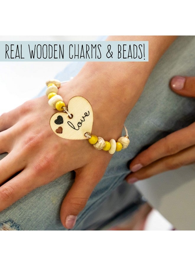 STMT DIY Wooden charm & Tassel Jewelry Art & Craft Kit by Horizon Group USA, Design & Create 10Piece of Vsco Girl Jewelry, Includes Wood Charms, Colorful Tassels, Beads, Chains & More, Multicolored - Image 5