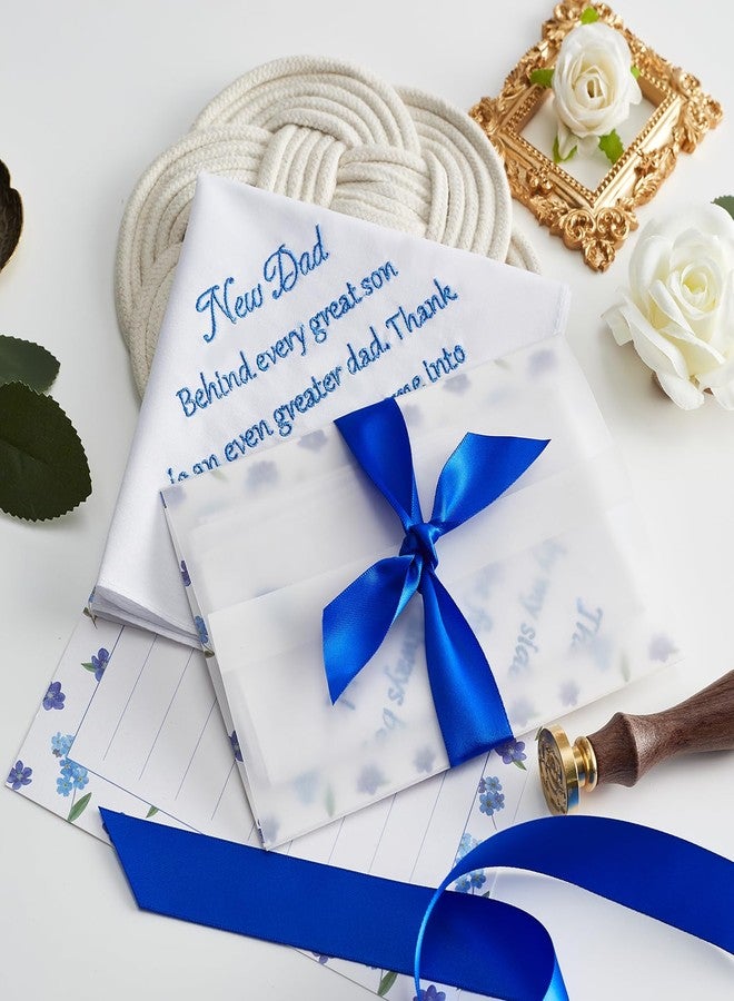 AKITSUMA Wedding Handkerchief for Father of the Groom Gifts, AKI-105R-NewDad (Blue Ribbon, New Dad) - Image 3