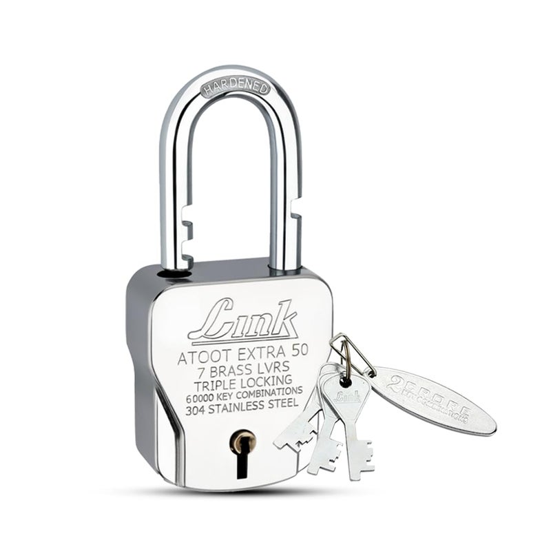 Link Atoot Extra 50MM Heavy-Duty Padlock | Triple Locking Mechanism | Hardened Steel Shackle | Rust-Resistant Body | 15-Year Warranty | Includes 3 Keys - Image 5
