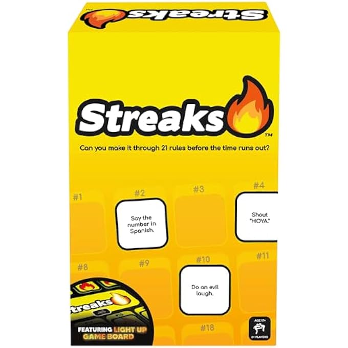 Buffalo Games Streaks  Adult Party Game  New Game Night Classic  Electronic Light Up Board  Adult Fast Paced Race Against The Clock Counter  Cooperative Play  Ages 17 and Up - Image 1