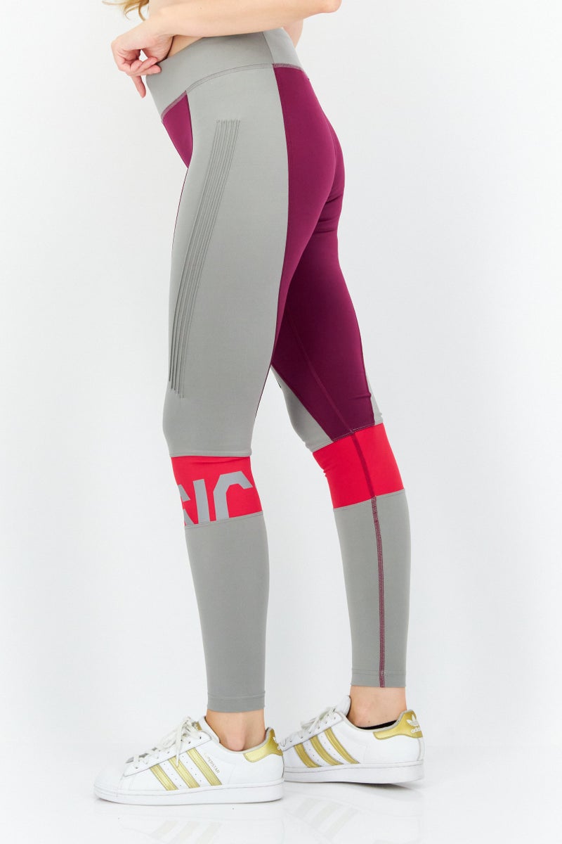 asics سراويل تدريب رياضية نسائية ضيقة، بنفسجي - Image 2