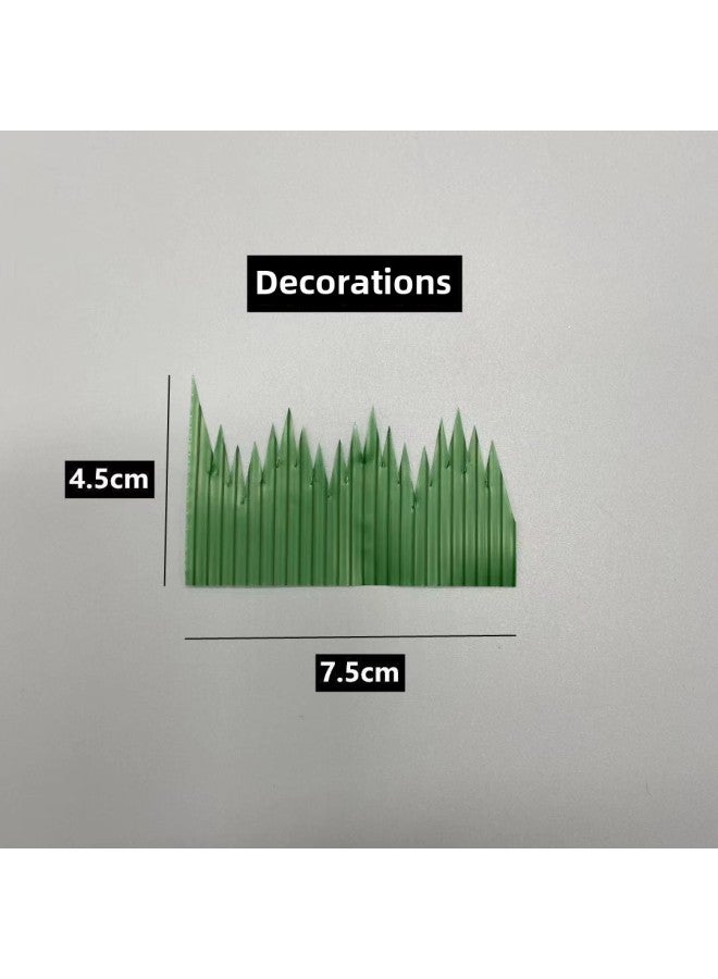 Japanese Sashimi Swing Plate Decoration Grass Sushi Grass Big Leaf Simulation Maple Leaf Japanese Restaurant Salmon Leaves Green Leaves-Color:Green-Specifications:Three Shirts No. 1 - Image 3