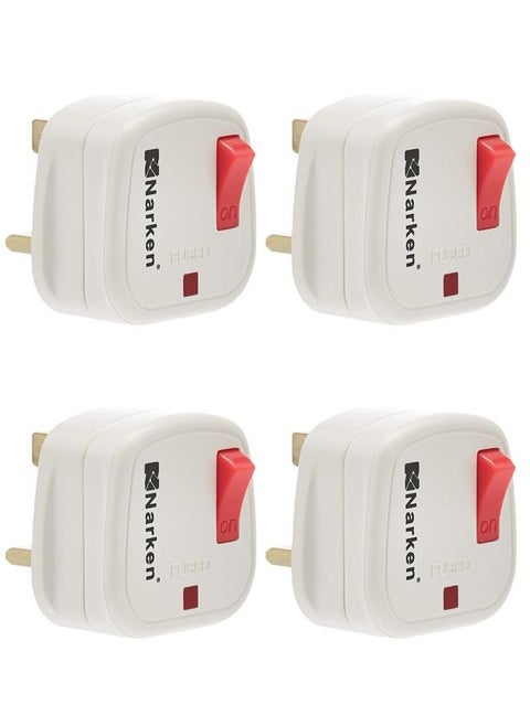 Narken 3 Pin Plug Switch On/Off Fuse Max 13A 250V