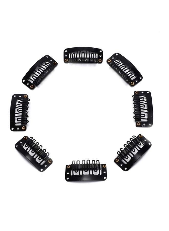 NIBEMINENT 50-Piece Hair Extension Snap Clips Black - Image 1
