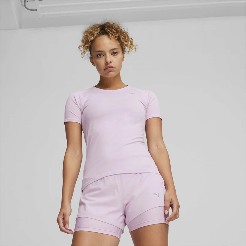 بوما Women's Grape Mist Run Cloudspun Ss Tee W Lilac Women's T-Shirt