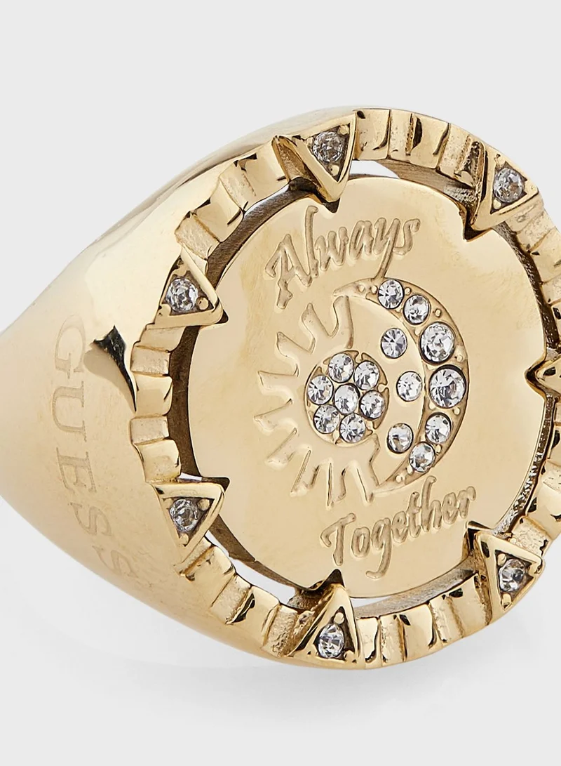 GUESS Heart Solitaire Ring