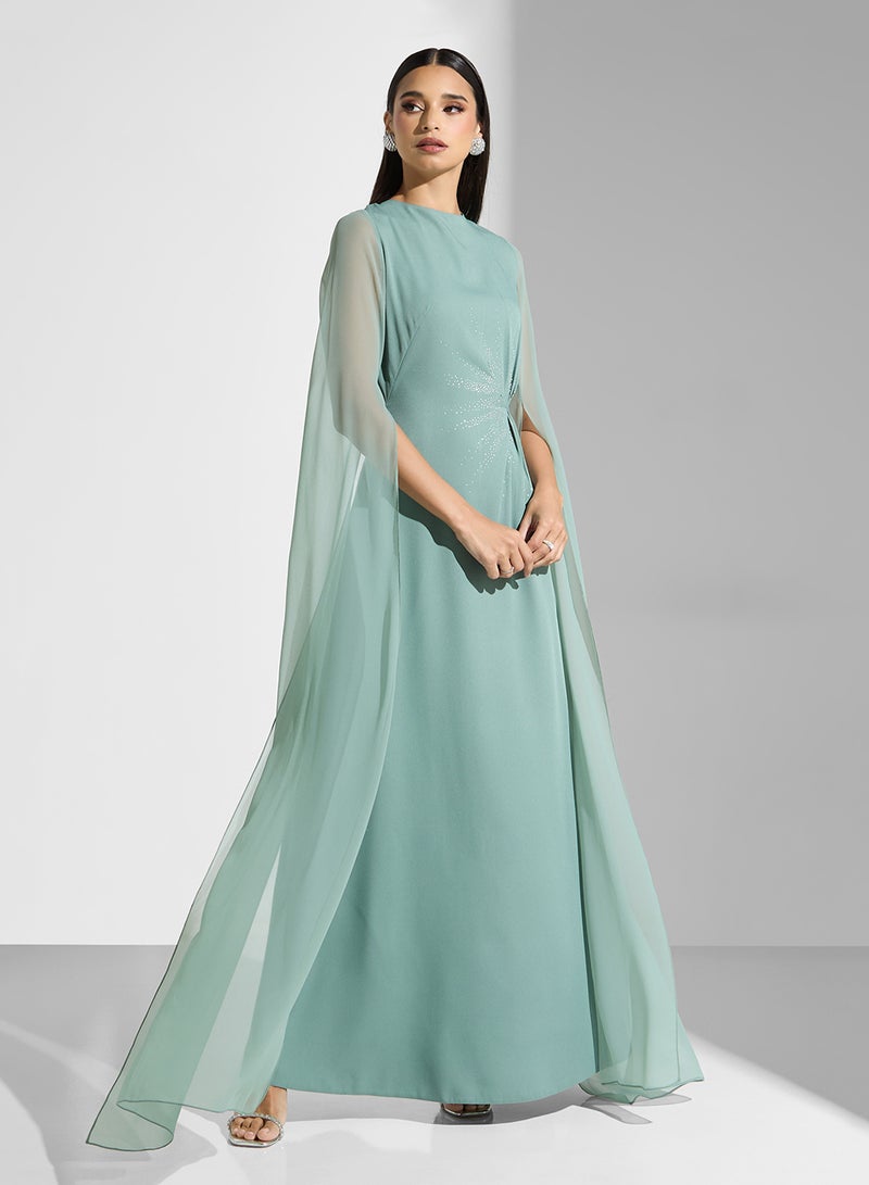 Namshi x Chiffon Overlay Maxi Dress - Image 1