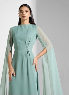 Namshi x Embellished Waist Dress With Exaggerated Slit Sleeve  - Image 3