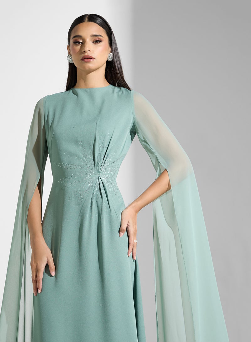 Namshi x Chiffon Overlay Maxi Dress - Image 3