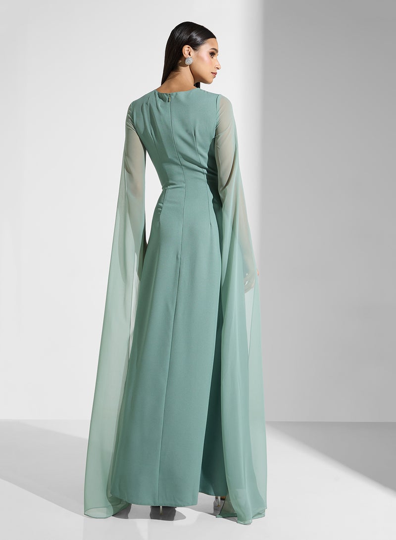 Namshi x Chiffon Overlay Maxi Dress - Image 2
