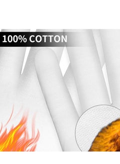 Generic 4 Pairs Touch Screen Moisturizing Gloves White Cotton Overnight Bedtime Heal Eczema Sleeping Lotion, Washable Hand Spa Treatment Repair Rough Cracked Dry Skin  - Image 4