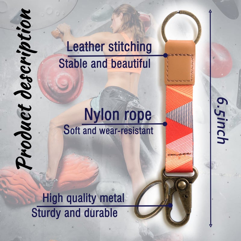 Maicican Cute Keychain with Ring,Suitable for Both Men and Women,Small Size and Exquisite,Used as a Pendant and Decorations,Orange - Image 2