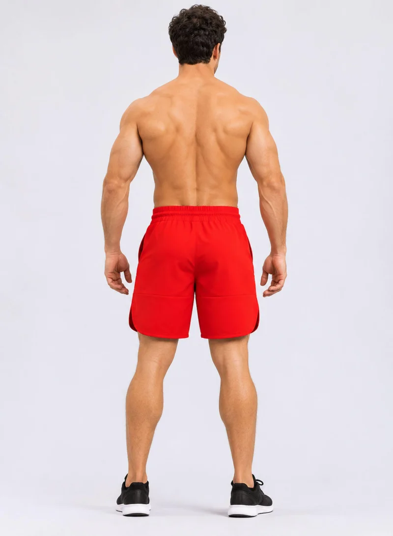 Thugfit Thugfit BlackHawk High-performance Men's Shorts (9" Inseam) - Red