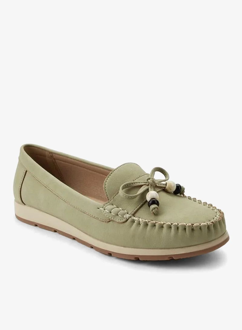Le Confort GREEN Women Beaded Bow Moccasins for Women | Best Price UAE