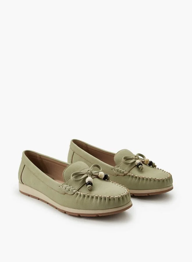 Le Confort Women Beaded Bow Moccasins
