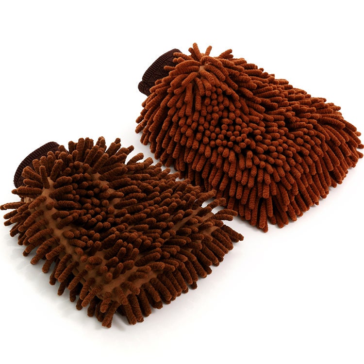 general Chenille Car Wash Gloves - Thickened Coral Fiber Cleaning Mitts for Auto Care - Image 1