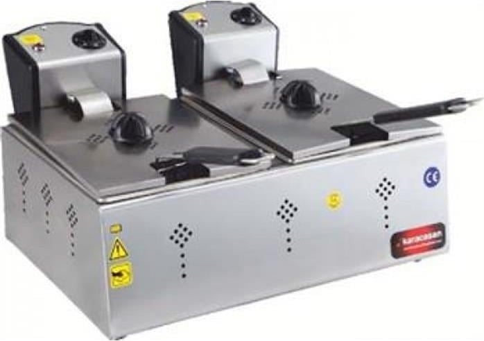 CSA Inox Karacasan Industrial 5000 Watt Double 8+8 Liter Electric Fryer  - Image 2