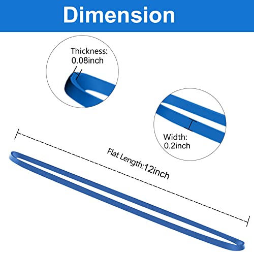 Mototo Large Rubber Bands 12 Inches Heavy Duty Large Rubber Bands Strong Elastic Bands for Office Supply, File Folders, Garbage Cans, 30 Pack (Blue) - Image 3