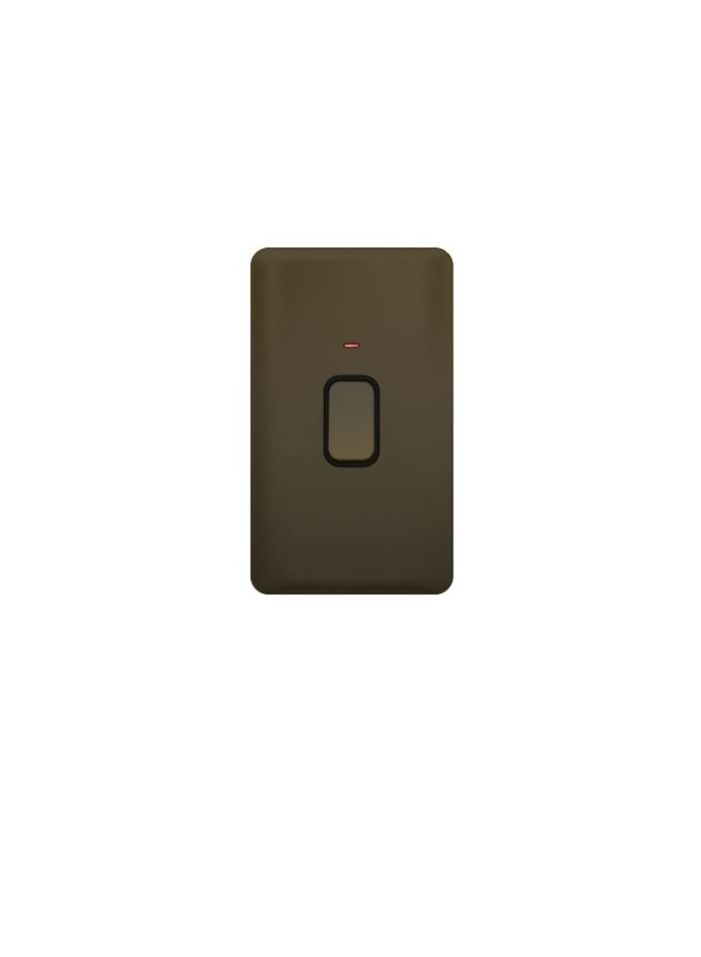 Schneider Electric GGBL4021BMBS Lisse - Control Switch - 2 Gang with LED Indicator- 50A DP Mocha Bronze with Black Interior - Image 2