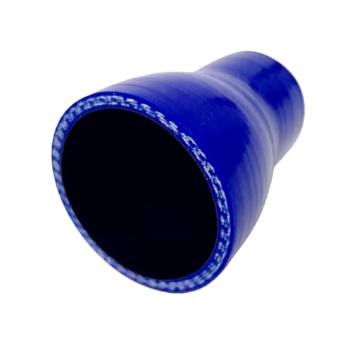 AotoKoop 25 to 3 63mm to 76mm ID Straight Silicone Hose Reducer Coupler for Turbo Intake Intercooler Hose 4Ply Reinforced Length 3 76mm Blue - Image 1