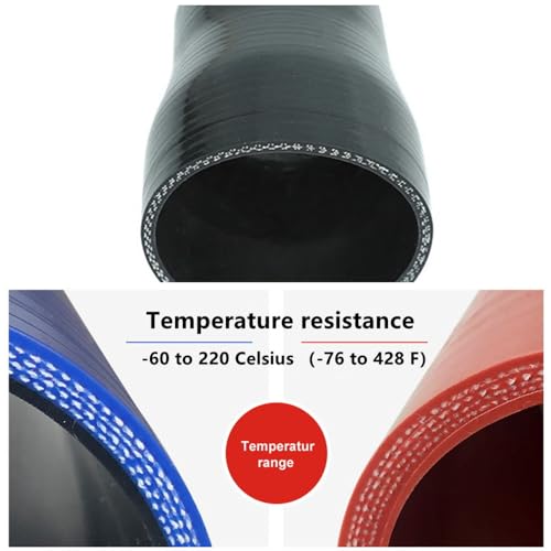 AotoKoop 25 to 3 63mm to 76mm ID Straight Silicone Hose Reducer Coupler for Turbo Intake Intercooler Hose 4Ply Reinforced Length 3 76mm Blue - Image 5