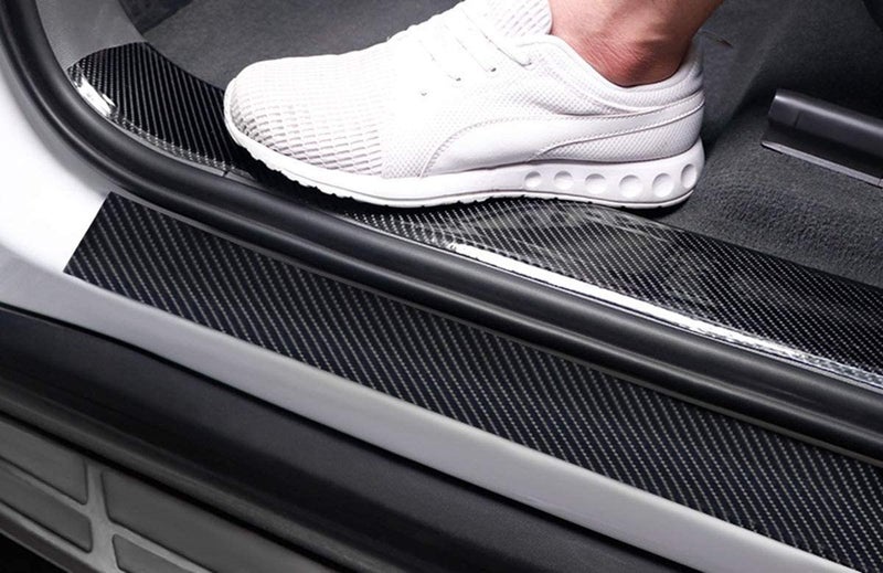 POLMI Carbon Fiber Car Door Sill Protector Tape Anti Scratch PPF Film for Car Body, Door, Bumper – Universal Matte Black Tape for Exterior Protection - Image 3