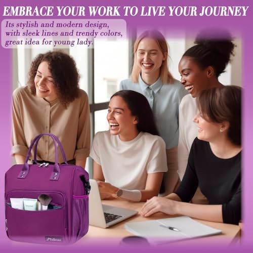 TuErCao Purple Lunch Box for Women Insulated Lunch Bag Fits Bento Boxes, Snack and Foods, Ladies Lunch Tote Bag for Mother Mom Sister Friend Wife Her - Image 3