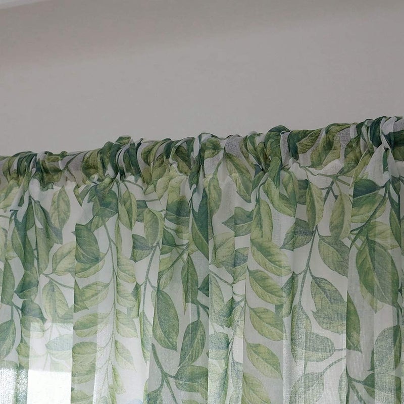 Polyester Window Curtain Valances Voile Breathable Durable Block Sunlight Rays Reduce Noise for Bedroom Living Room Blue Pink Purple 1x2.7m (Blue) - Image 2