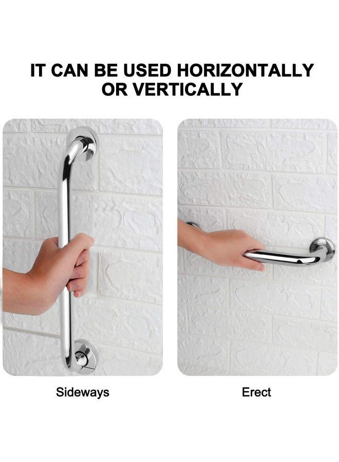 Gotega 2 Pack Shower Grab Bar Stainless Steel Bathroom Grab Bars Shower Bath Handle Grab Bars for Bathtub Showers 18 Inch - Image 2