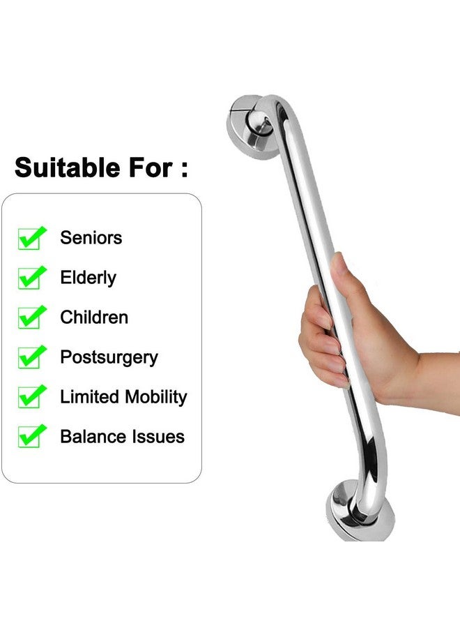 Gotega 2 Pack Shower Grab Bar Stainless Steel Bathroom Grab Bars Shower Bath Handle Grab Bars for Bathtub Showers 18 Inch - Image 5