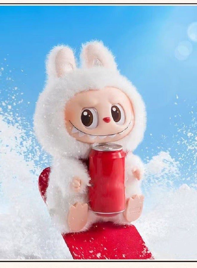 3rd Generation Cola Can - Labubu - Plush Doll White Vinyl Figure Happy Factor Cute Collectible Toy,17cm - Image 1