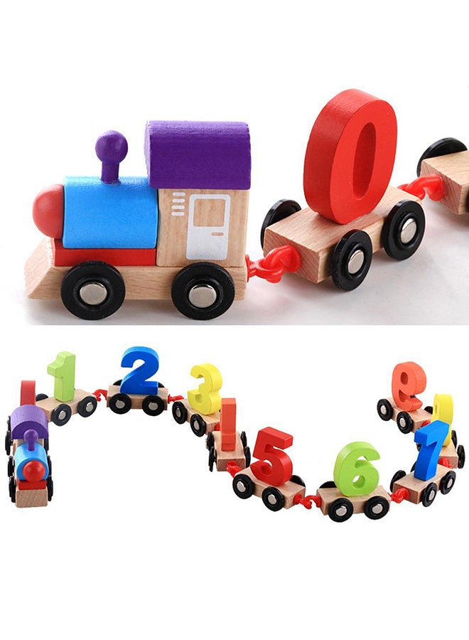 لعبة للتعلم المبكر بتصميم قطار خشبي متين - Image 3