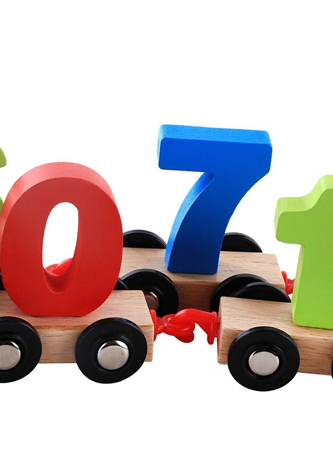 لعبة للتعلم المبكر بتصميم قطار خشبي متين - Image 4