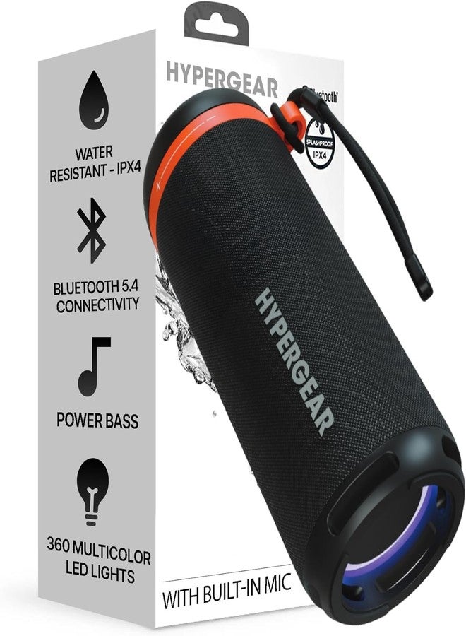 HyperGear Bluetooth Speaker with HD Sound, Portable Wireless, IPX4 Water-Resistant, 8H Non-Stop Playtime, TWS Pairing, BT5.4, for Home/Party/Outdoor/Beach/Birthday Gift - Image 2