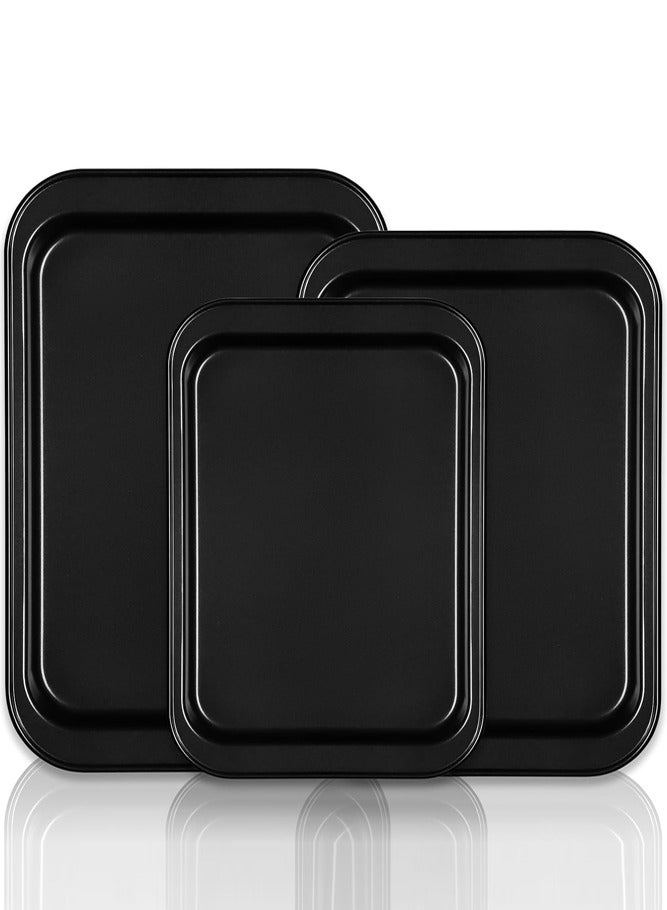 BELLSBERRY 3PCS Heavy Duty Nonstick Baking Trays for Oven Use (Large, Medium, Small) - Image 1
