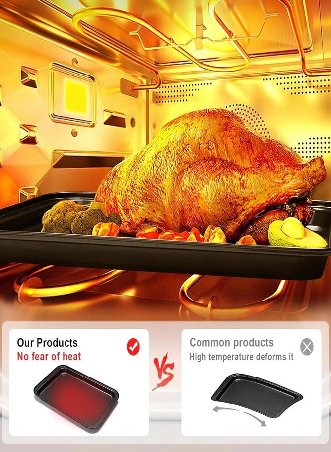 BELLSBERRY 3PCS Heavy Duty Nonstick Baking Trays for Oven Use (Large, Medium, Small) - Image 3