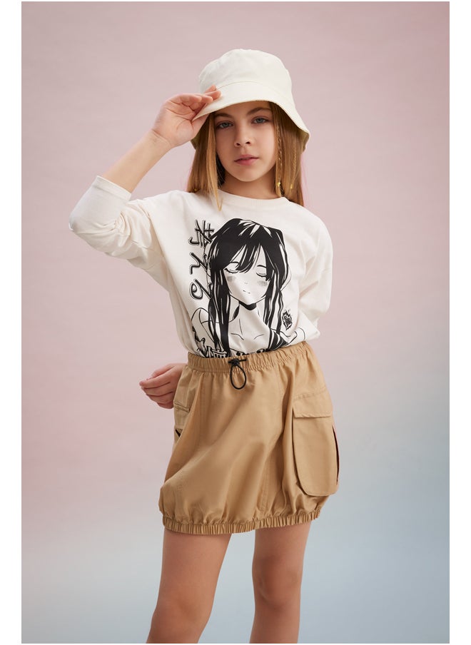 DeFacto - Girl Oversize Fit Crew Neck Knitted Long Sleeve Body - Image 1