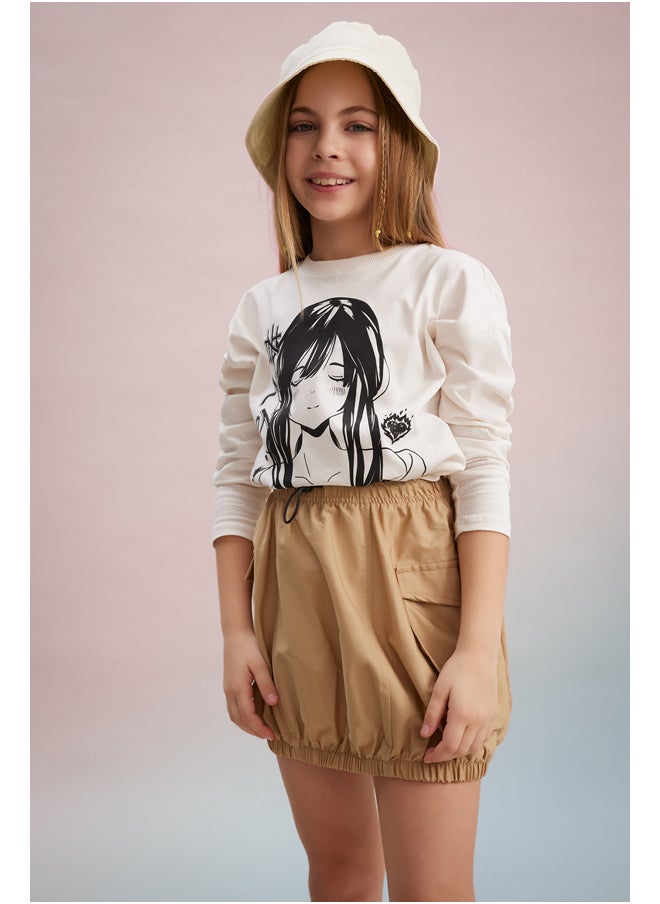 DeFacto - Girl Oversize Fit Crew Neck Knitted Long Sleeve Body - Image 1
