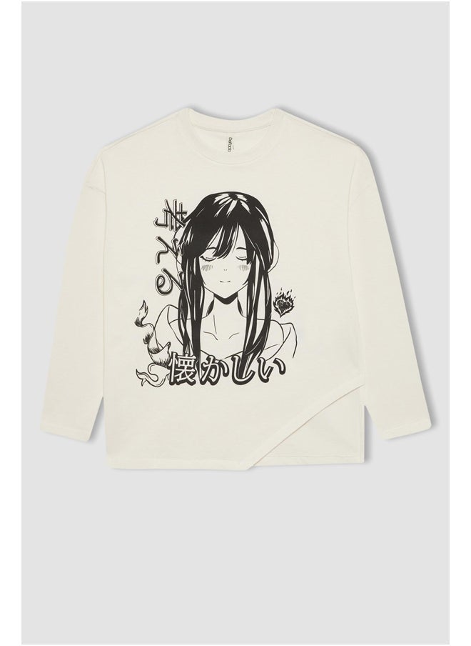 DeFacto - Girl Oversize Fit Crew Neck Knitted Long Sleeve Body - Image 1