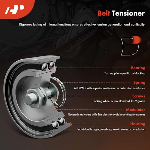 A-Premium Engine Serpentine Belt Drive Kit with Tensioner & Idler Pulley Compatible with Volkswagen Passat 2012-2014, Beetle 2006-2010 2012-2015, 2.5L, 3-PC Set - Image 4