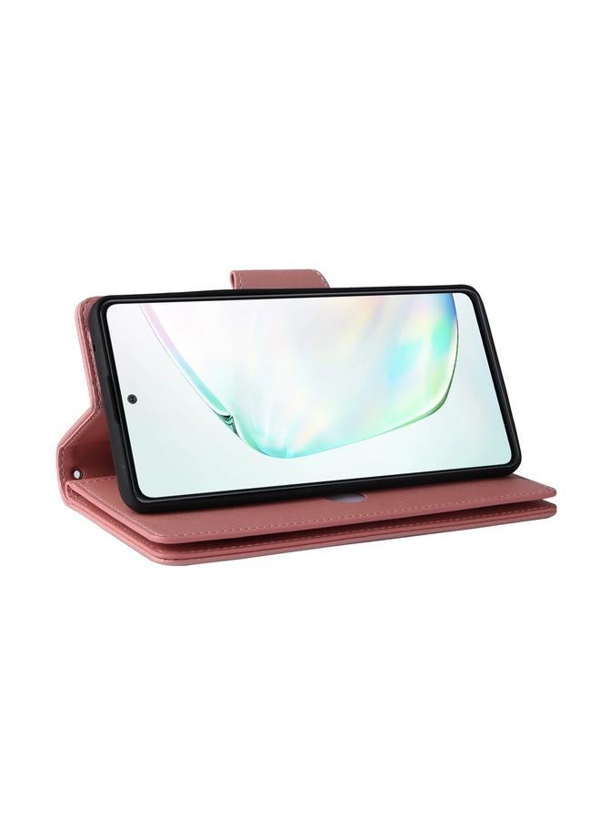 اس-توب جراب لهاتف Samsung Galaxy Note10 Lite، جراب جلدي بثلاث طيات مع مشبك برشام و9 بطاقات - Image 4