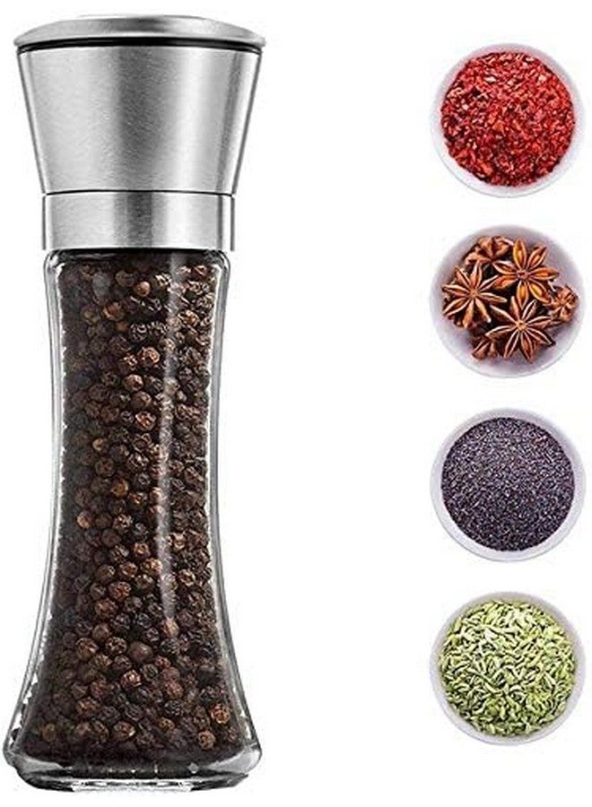 P-Plus International Pepper Grinder or Salt Shaker for Professional Chef - Best Spice Mill with Brushed Stainless Steel, Special Mark, Ceramic Blades and Adjustable Coarseness (Tall Pack 1) - Image 2