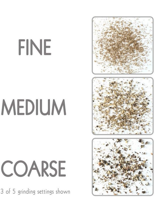 P-Plus International Pepper Grinder or Salt Shaker for Professional Chef - Best Spice Mill with Brushed Stainless Steel, Special Mark, Ceramic Blades and Adjustable Coarseness (Tall Pack 1) - Image 5