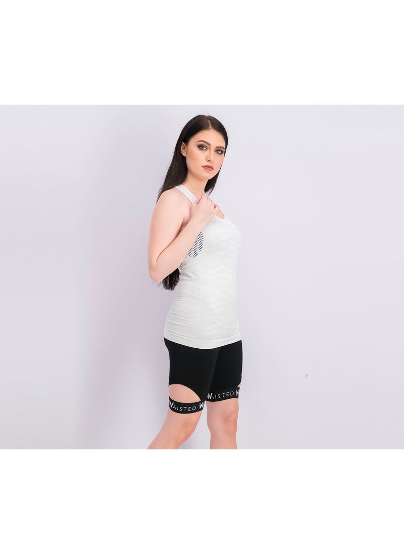 Adidas Women Ultra Parley Tank Top, Cloud White and Grey One  - Image 3
