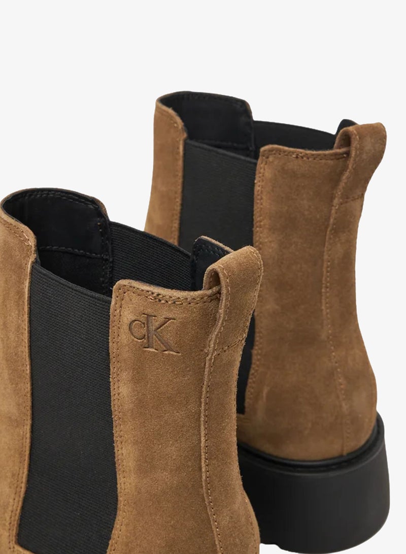 Calvin Klein Jeans Suede Chunky Square Toe Chelsea Boots - Image 4