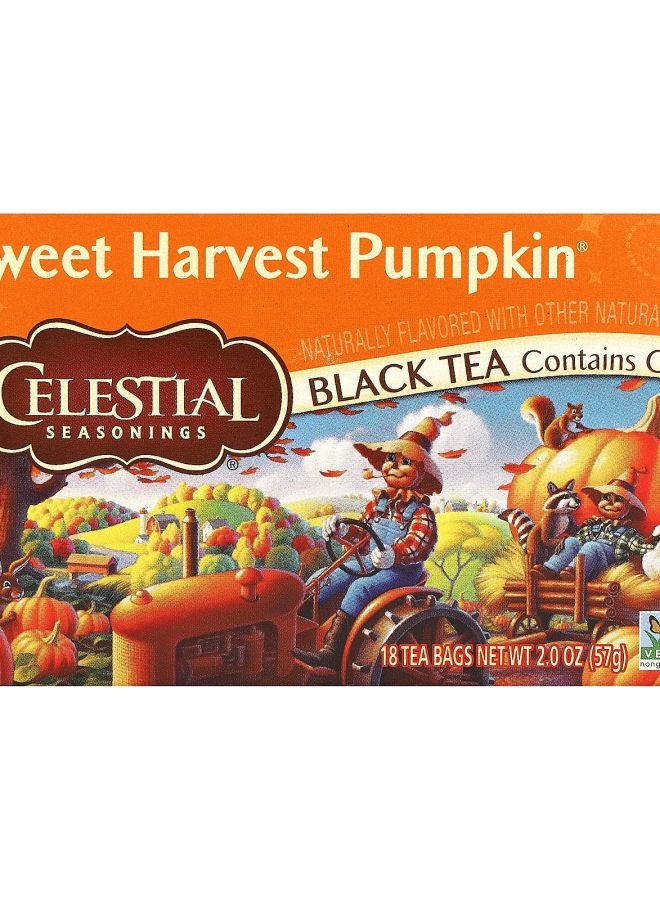 CELESTIAL SEASONINGS Black Tea Sweet Harvest Pumpkin 18 Tea Bags 2 oz (57 g) 