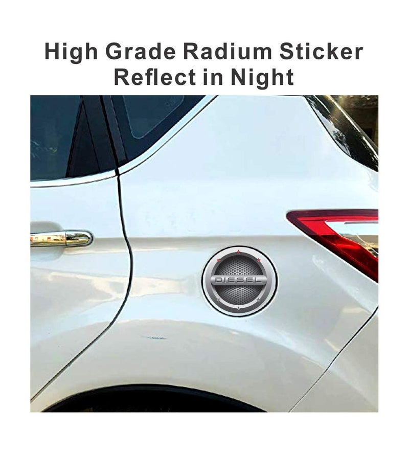 QUADA Diesel Sticker/Decals/Fuel Badge/Graphics for Universal car (New Diesel Grey Round) - Image 2