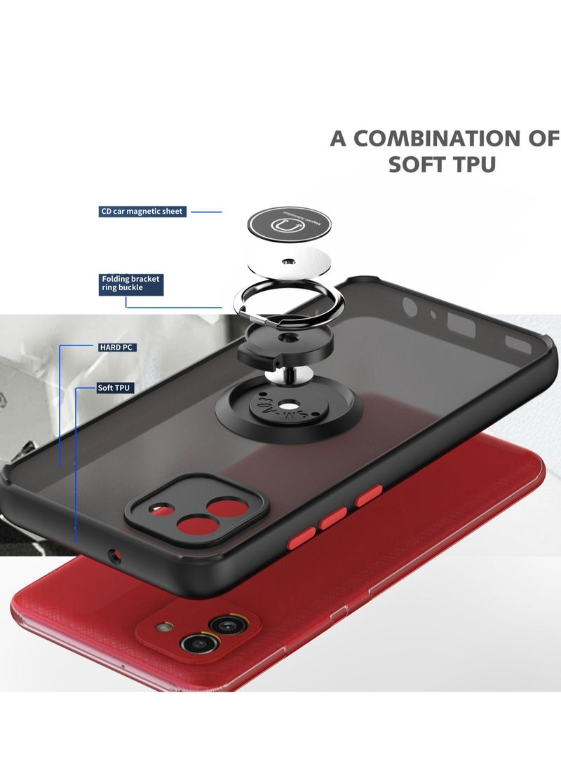 GULFLINK Back Cover Phone Protection Case For Samsung A03 Black+red  - Image 5
