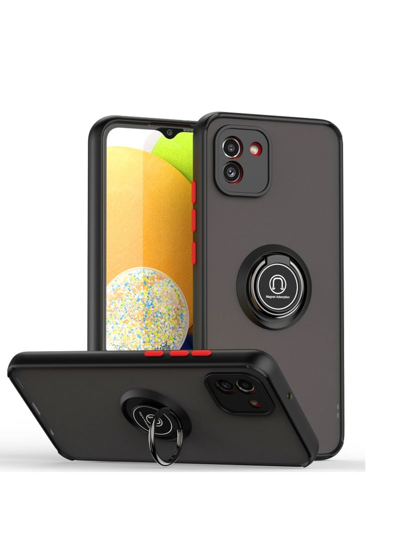GULFLINK Back Cover Phone Protection Case For Samsung A03 Black+red  - Image 1